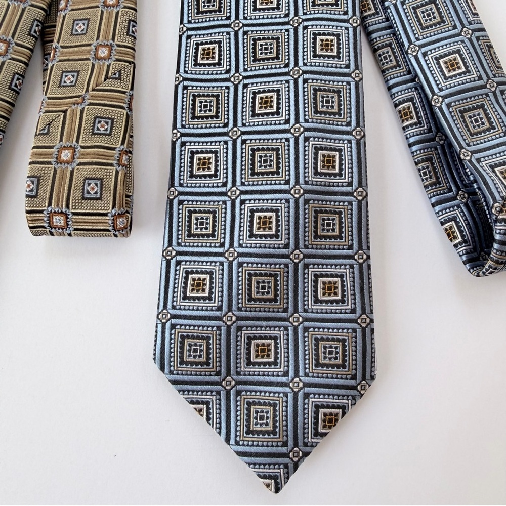 Set of Two Mens JZ Richard’s / JZ Boulder Silk Neckties - Picture 3 of 7